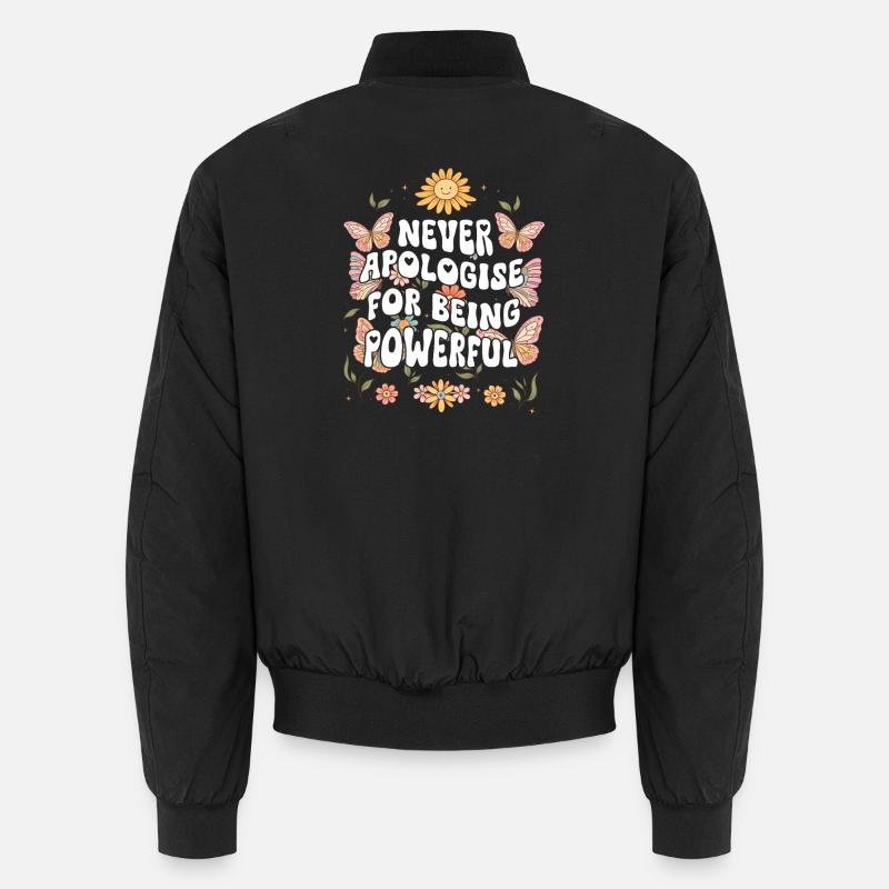 Graphique inspirant de fan papillon - Bomber unisexe - noir
