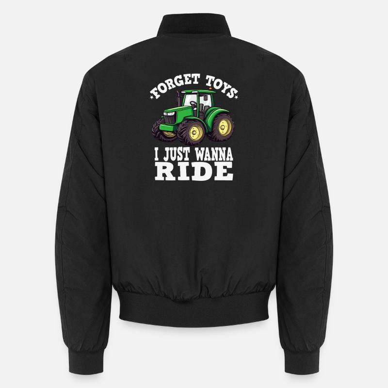 Ich will Traktor fahren Unisex Bomberjacke