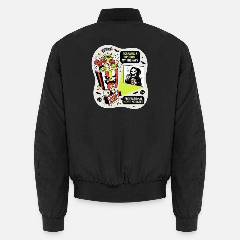 Popcorn Monster Therapy Unisex Bomber Jacket