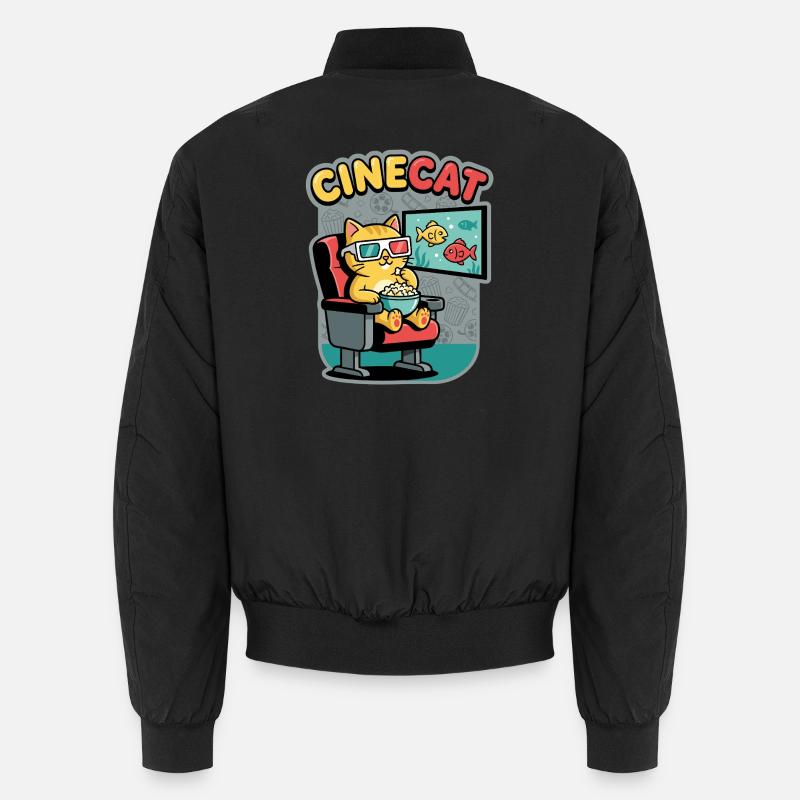 Popcorn chat CineKat Cinema Bomber unisexe