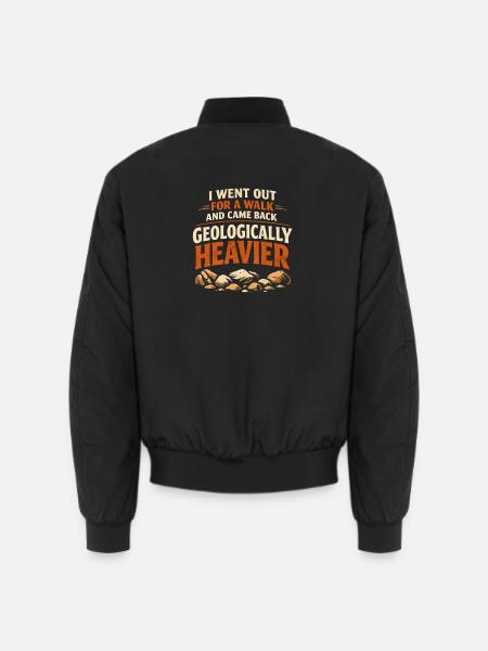 Harder back | Geology Stone Collector - Unisex Bomber Jacket - black