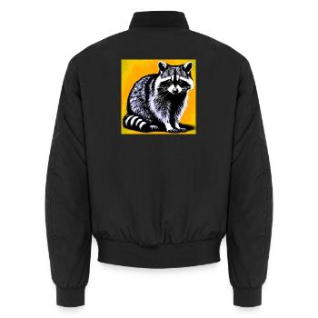 Raton laveur - Bomber unisexe - noir - Dos - AI Model Male 185 light (185cm)
