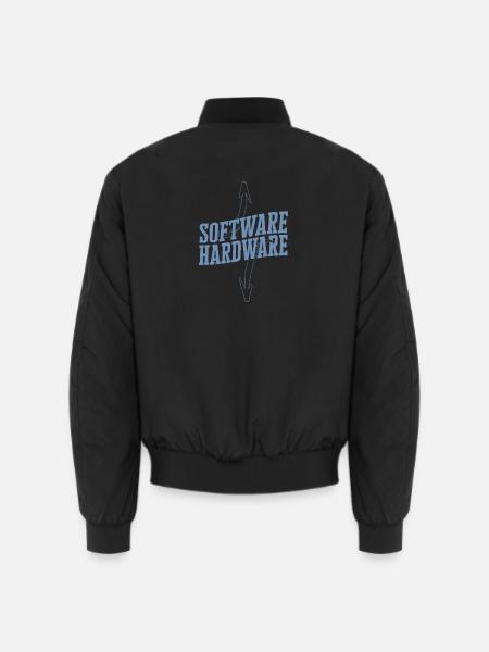 Lustiger IT Spruch Software Hardware Wortspiel - Unisex Bomberjacke - Schwarz