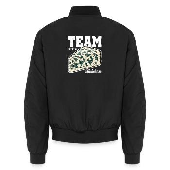 Team Stinkekäse - Unisex Bomberjacke - Schwarz - Hinten - AI Model Male 185 light (185cm)