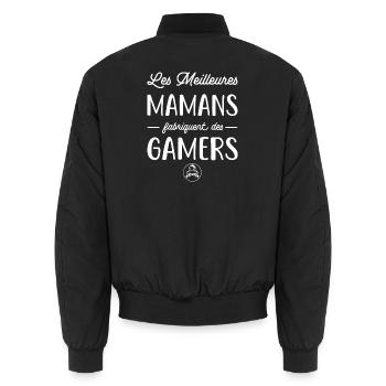 Les meilleures mamans fabriquent des gamers humour - Bomber unisexe - noir - Dos - AI Model Male 185 light (185cm)