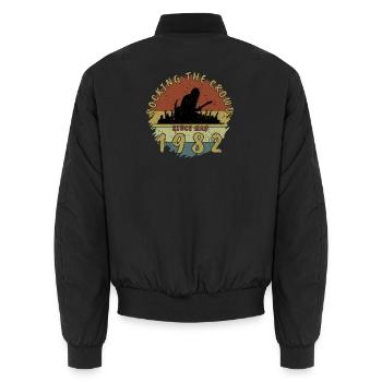 44th Birthday Rocking the crowd GIT 05/1982 - Unisex Bomber Jacket - black - Back - AI Model Male 185 light (185cm)