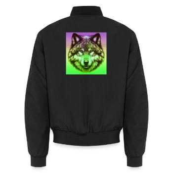 Loup - Bomber unisexe - noir - Dos - AI Model Male 185 light (185cm)