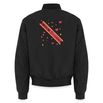 Ruban de la Maman de l’Année - Bomber unisexe - noir - Dos - AI Model Male 185 light (185cm)