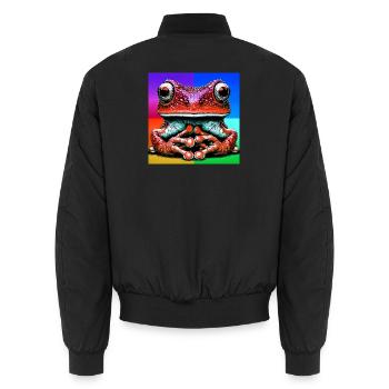 grenouille - Bomber unisexe - noir - Dos - AI Model Male 185 light (185cm)
