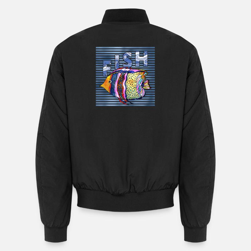Fisch Unisex Bomberjacke