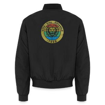 30. Geburtstag Wild, free & untamed since 05/1996 - Unisex Bomberjacke - Schwarz - Hinten - AI Model Male 185 light (185cm)