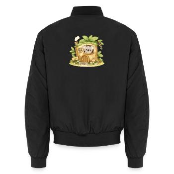 Forest House Koala Adventure - Unisex Bomber Jacket - black - Back - AI Model Male 185 light (185cm)