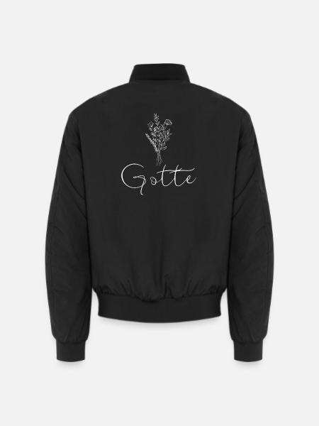 Gotte Design - Geschenk für Patentanten/Gotti - Unisex Bomberjacke - Schwarz