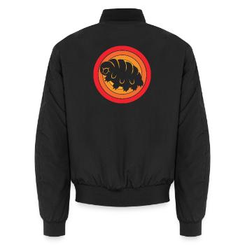 Microbiology Biology Biological Science - Unisex Bomber Jacket - black - Back - AI Model Male 185 light (185cm)