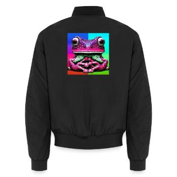 grenouille - Bomber unisexe - noir - Dos - AI Model Male 185 light (185cm)