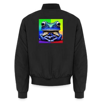grenouille - Bomber unisexe - noir - Dos - AI Model Male 185 light (185cm)