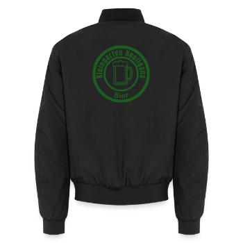 Kleingarten Hooligans – Freches Garten-Design mit  - Unisex Bomberjacke - Schwarz - Hinten - AI Model Male 185 light (185cm)