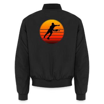 Pickleball player Idee für pickleball players Fans - Unisex Bomberjacke - Schwarz - Hinten - AI Model Male 185 light (185cm)