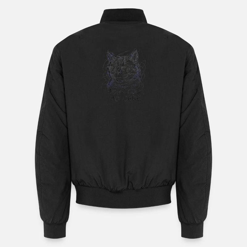Cat coolness with sunglasses - Unisex Bomber Jacket - black