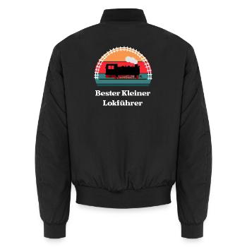 Bester Kleiner Lokführer - Unisex Bomberjacke - Schwarz - Hinten - AI Model Male 185 light (185cm)
