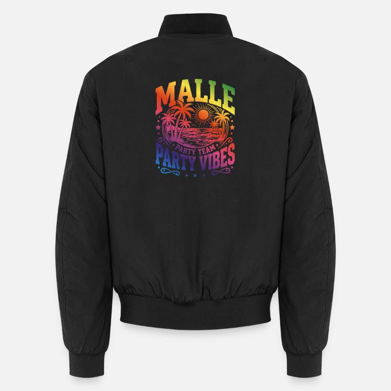 Malle Party Vibes Saying - Unisex Bomber Jacket - black