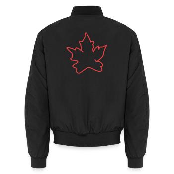 Kanada  - Unisex Bomberjacke - Schwarz - Hinten - AI Model Male 185 light (185cm)