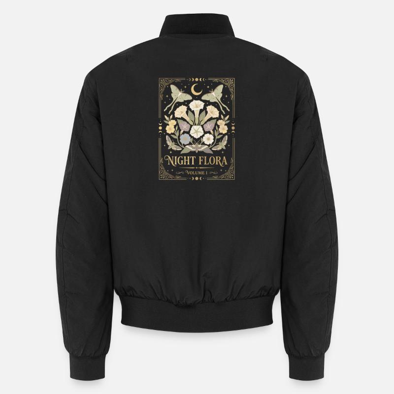 Motifs de la nuit fleurit de la lune Bomber unisexe