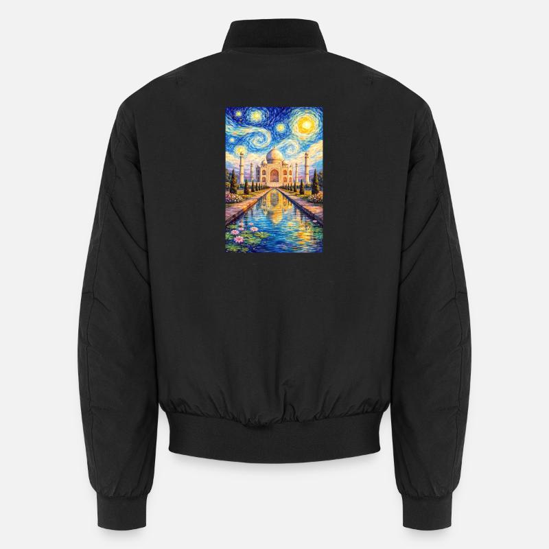 Taj Mahal Sternennacht Impression Unisex Bomberjacke
