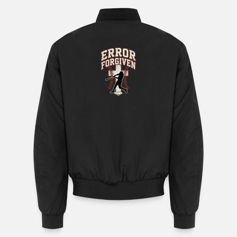 Error Forgiven Christian Baseball Faith Jesus Unisex Bomber Jacket