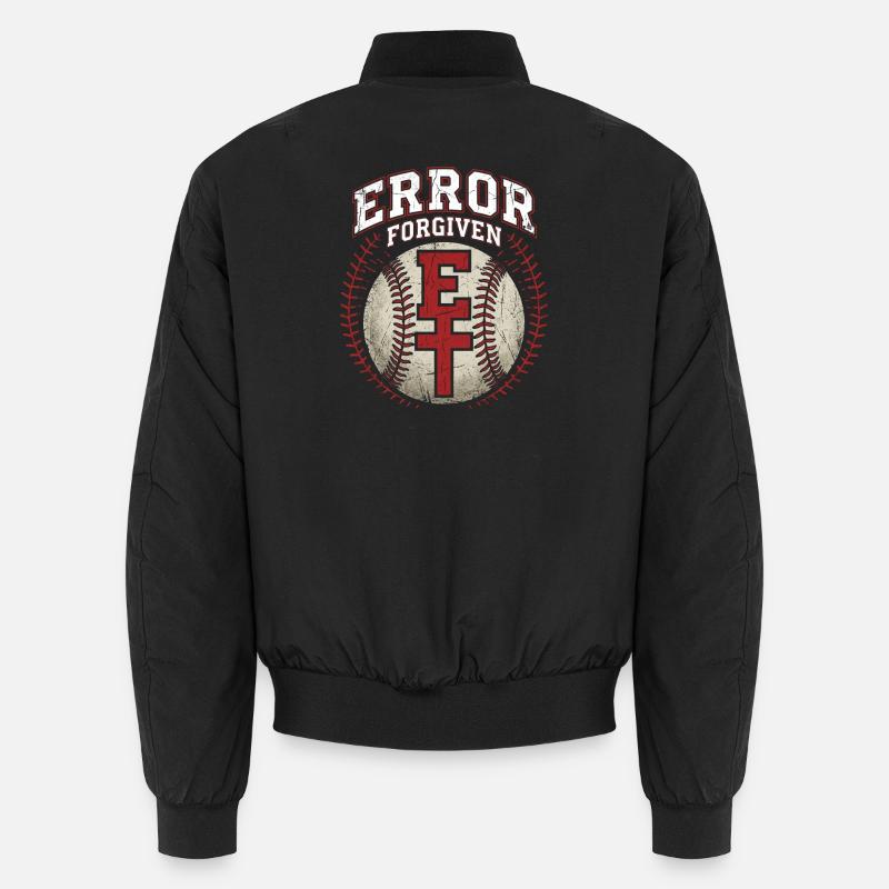 Error Forgiven Christlicher Baseball Glaube Jesus Unisex Bomberjacke