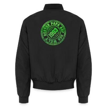 1993 Retro Papa Stempel - Unisex Bomberjacke - Schwarz - Hinten - AI Model Male 185 light (185cm)