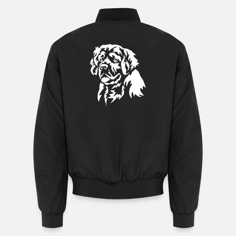 Clumber Spaniel Head "Black Edition" Unisex Bomber Jacket