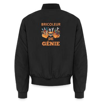 Bricoleur de Génie - Bomber unisexe - noir - Dos - AI Model Male 185 light (185cm)