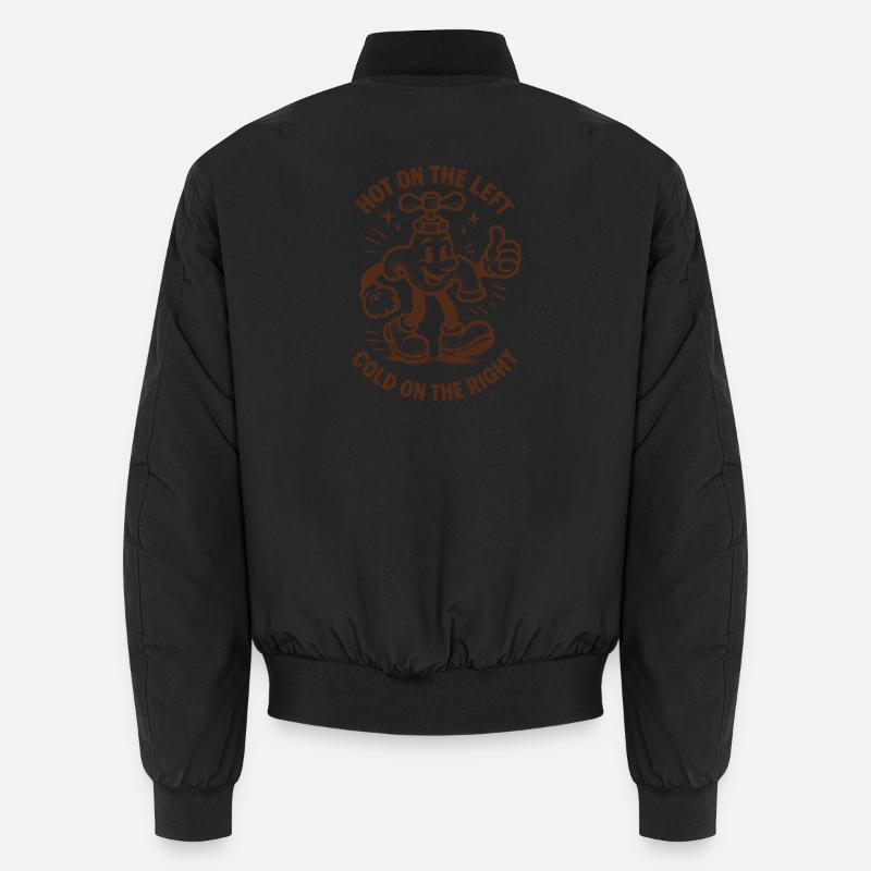 Hot left cold right | Plumber Humor Unisex Bomber Jacket