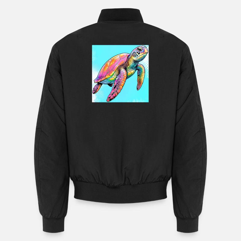 Schildkröte - Unisex Bomberjacke - Schwarz