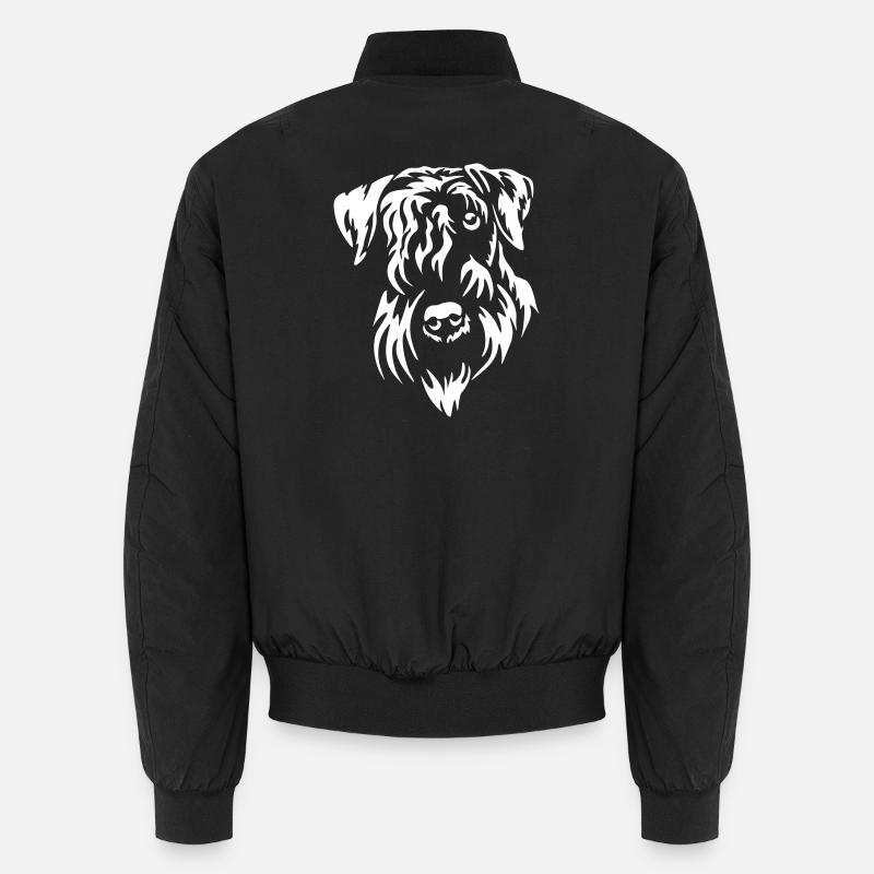 Cesky Terrier Head "Black Edition" Unisex Bomber Jacket
