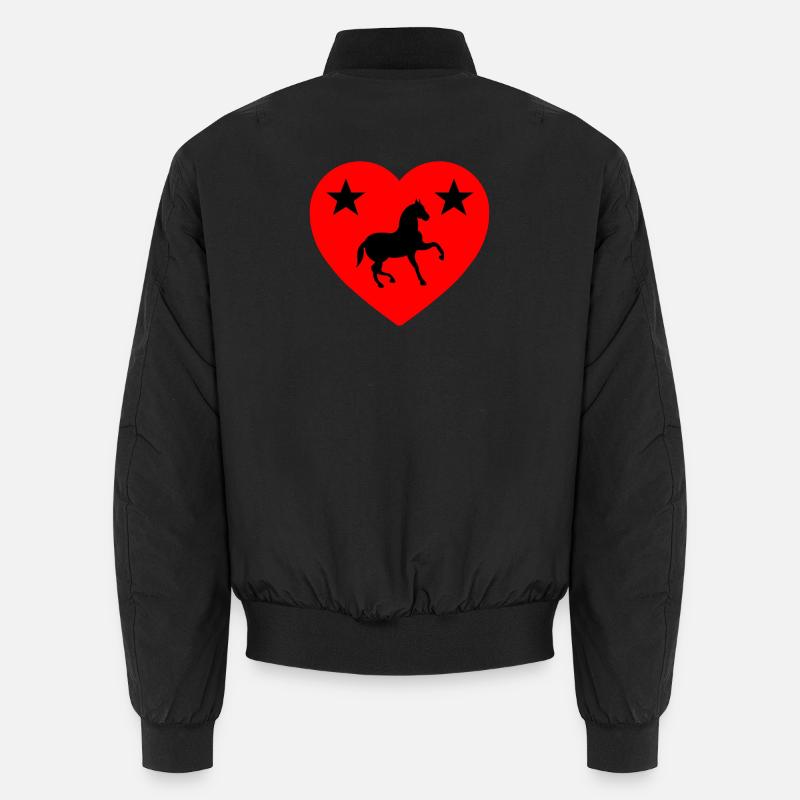 Chevaux - Bomber unisexe - noir