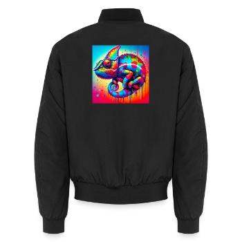 caméléon - Bomber unisexe - noir - Dos - AI Model Male 185 light (185cm)