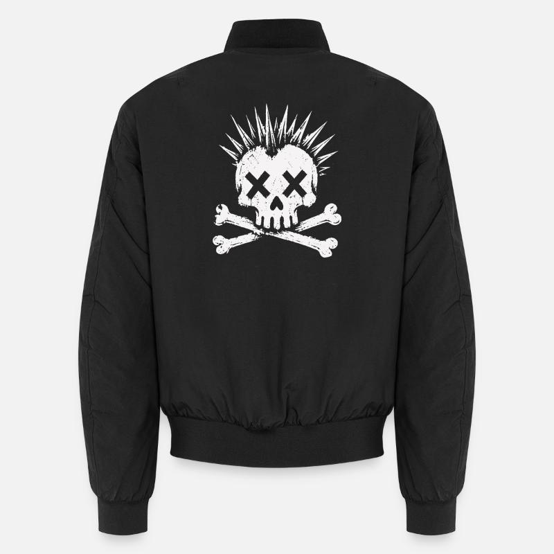 Punk Skull Mohawk Rock Alternative Shirt Unisex Bomberjacke