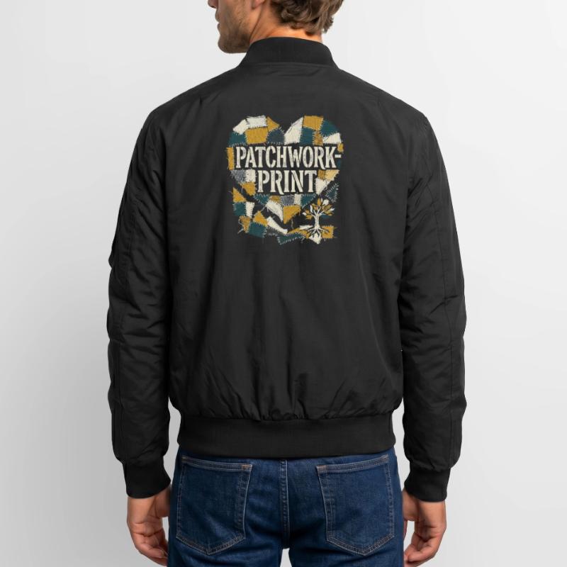 Impression patchwork Bomber unisexe