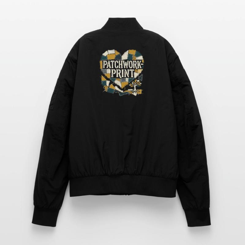Impression patchwork Bomber unisexe