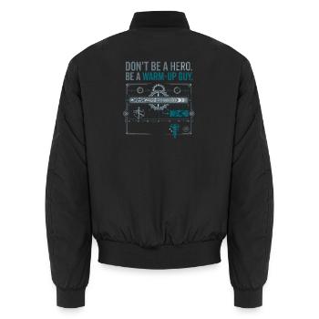 Calisthenics Warm Up - Unisex Bomberjacke - Schwarz - Hinten - AI Model Male 185 light (185cm)