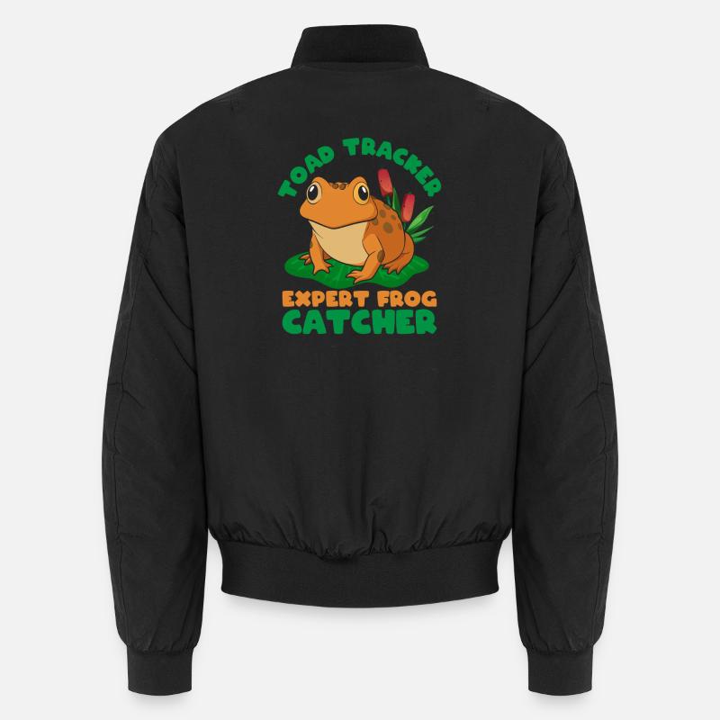 Frog Catcher Toad Tracker Expert Frog - Unisex Bomberjacke - Schwarz