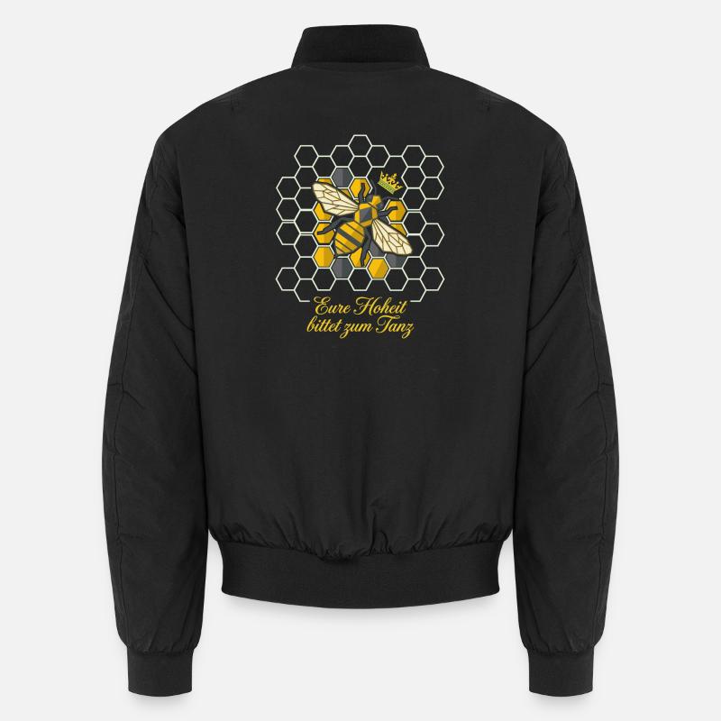 Royal bee in honeycomb Unisex Bomber Jacket