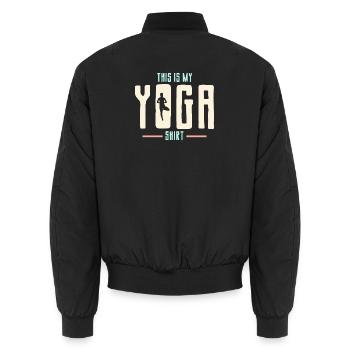 Yoga - Unisex Bomberjacke - Schwarz - Hinten - AI Model Male 185 light (185cm)