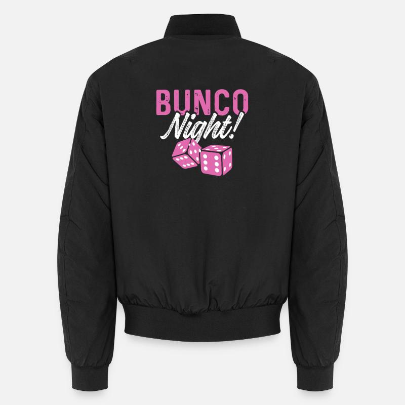 Bunco Night Dice in Pink Retro Unisex Bomberjacke