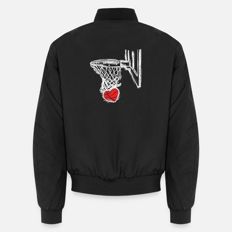 Heart Hoop Dunk - Unisex Bomber Jacket - black
