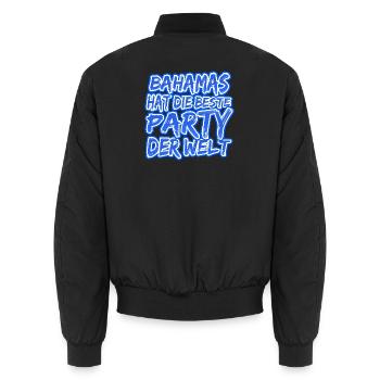 Urlaub Bahamas - Unisex Bomberjacke - Schwarz - Hinten - AI Model Male 185 light (185cm)