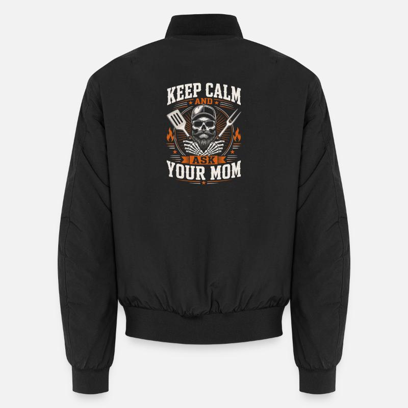 Quiet Dad Asks Mom Funny Father Jokes Unisex Bomber Jacket
