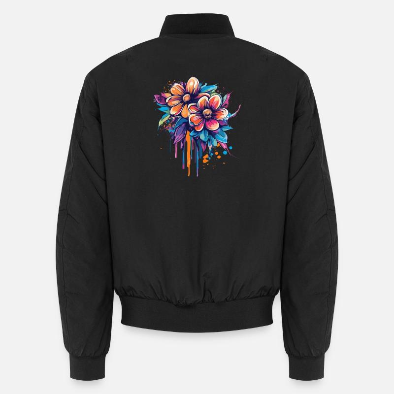 Color Explosion Bouquet Unisex Bomber Jacket